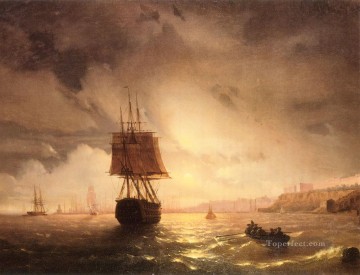 黒海のオデッサの港 イワン・アイヴァゾフスキー Oil Paintings